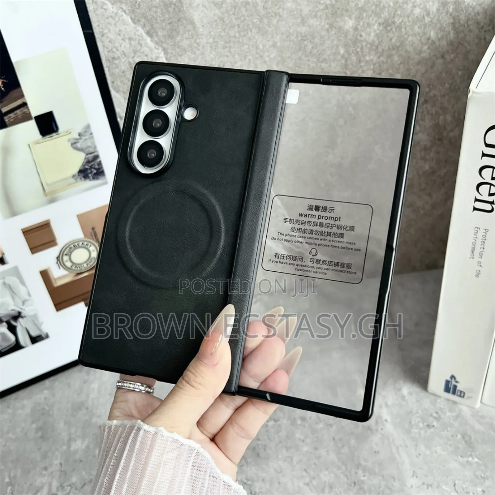 Z Fold 7 360° Protection Leather Case (Screen and Hinge Protection )