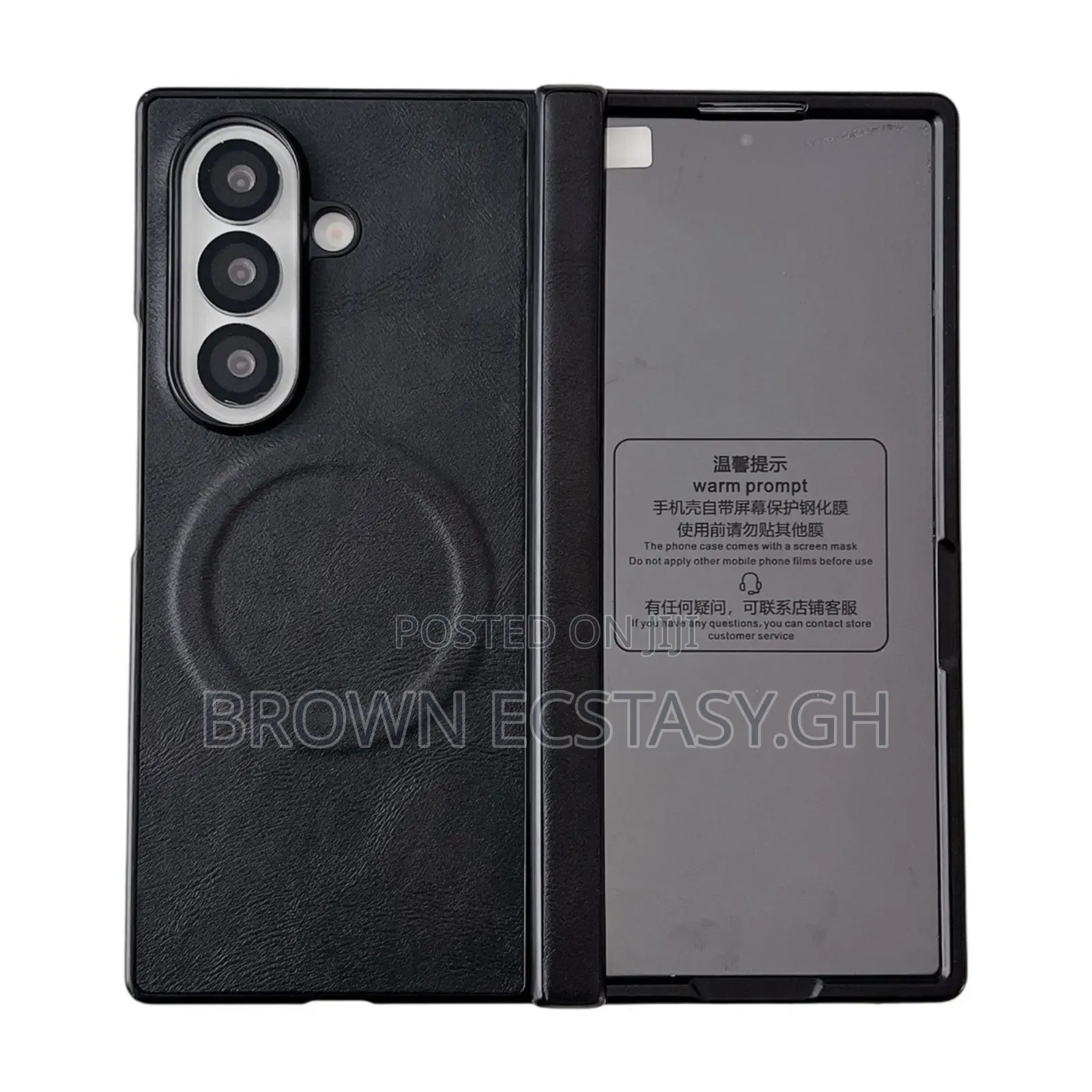 Z Fold 7 360° Protection Leather Case (Screen and Hinge Protection )