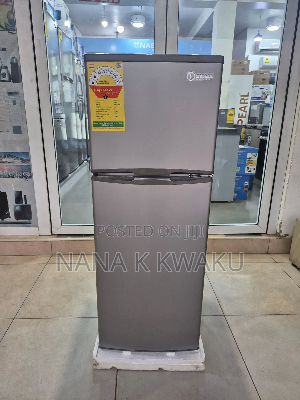 Sigma 135liters Double Door Fridge With Top Freezer
