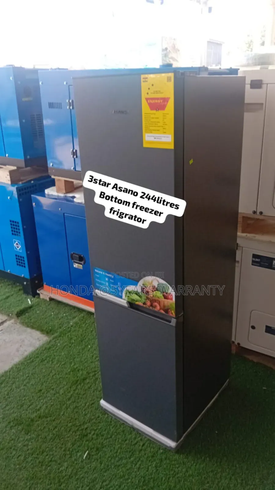 Low Noise Level Asano 244litres Fridge Bottom Freezer Asano