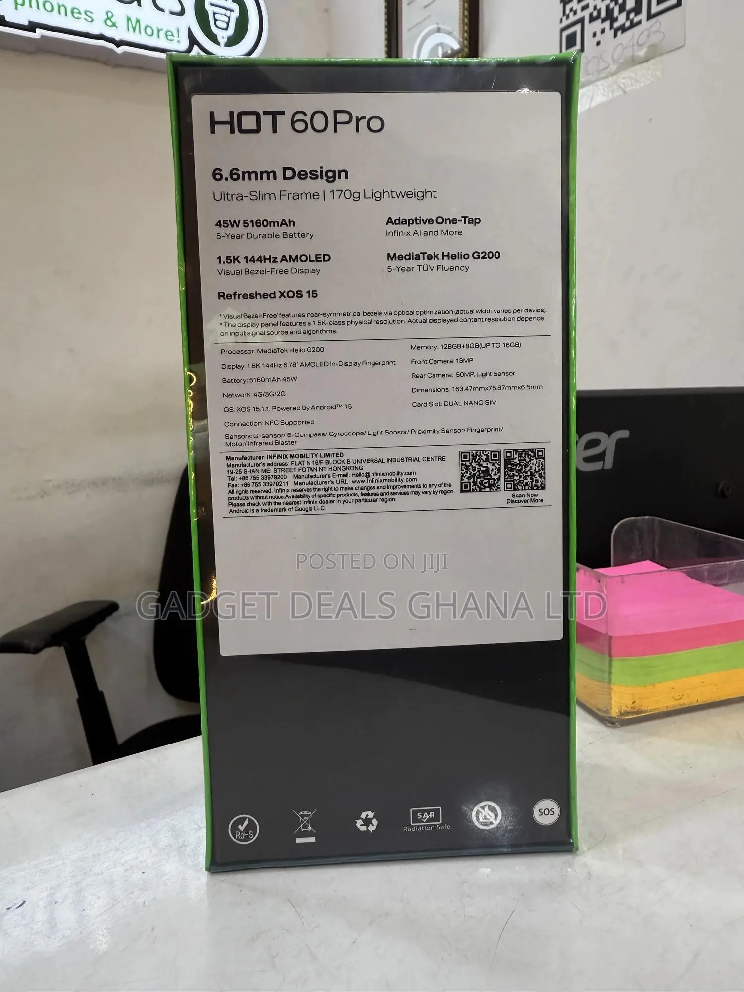 New Infinix Hot 60 Pro+ 128 GB Black