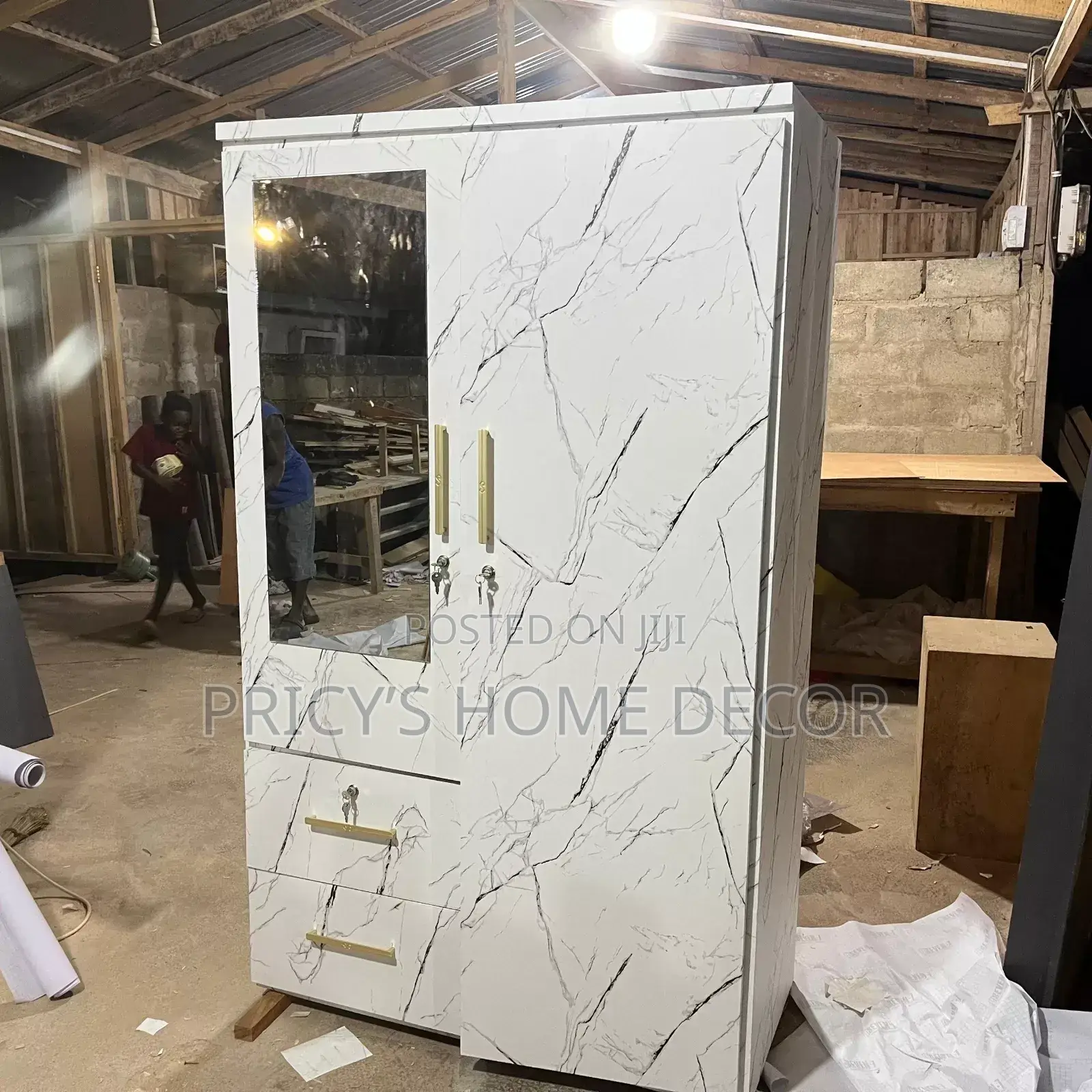 Elegante 2in1 Wardrobe Marble Color Available Now Now
