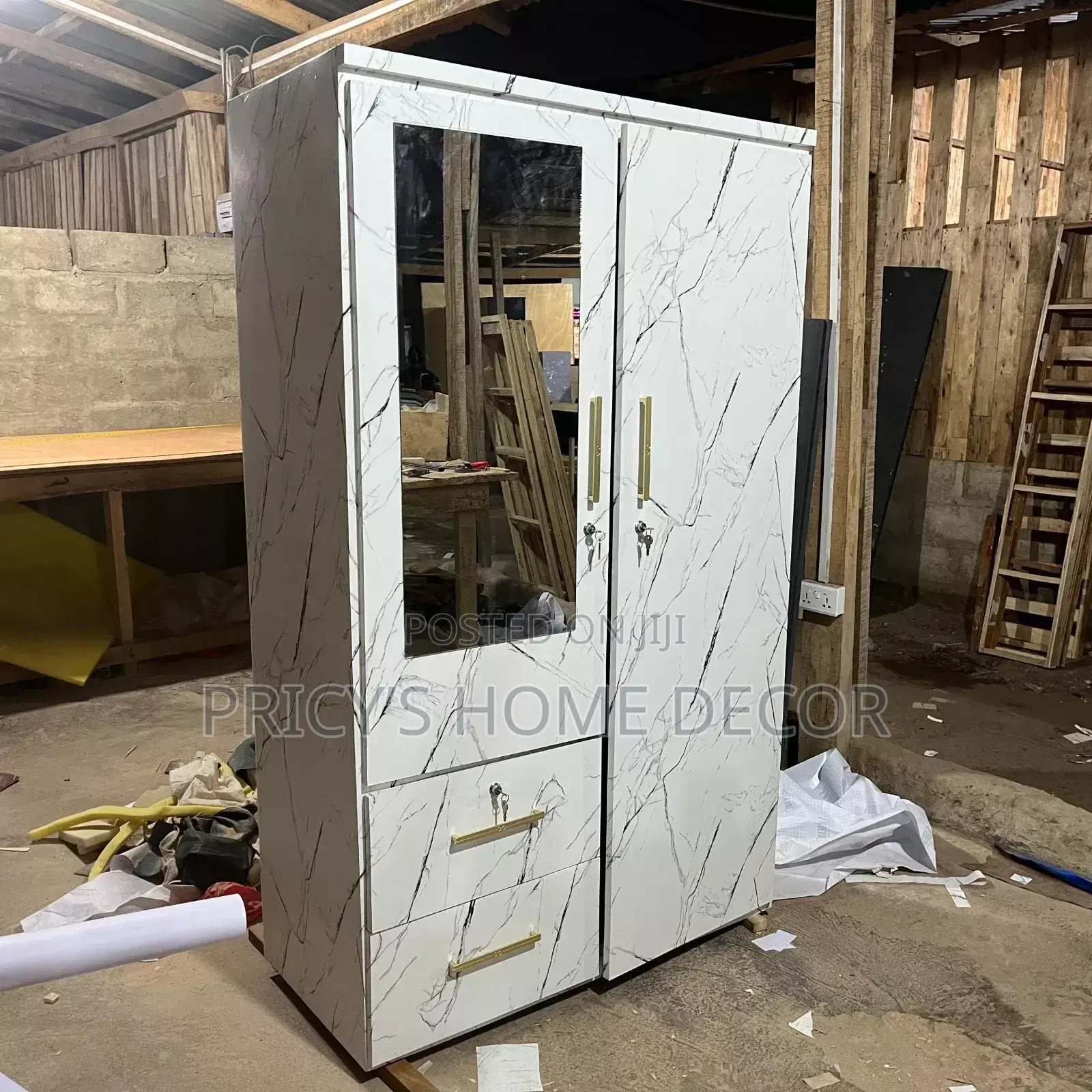 Elegante 2in1 Wardrobe Marble Color Available Now Now