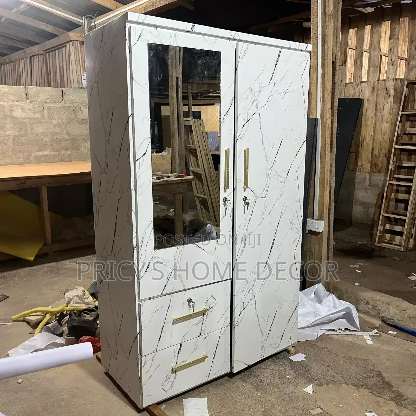 Elegante 2in1 Wardrobe Marble Color Available Now Now