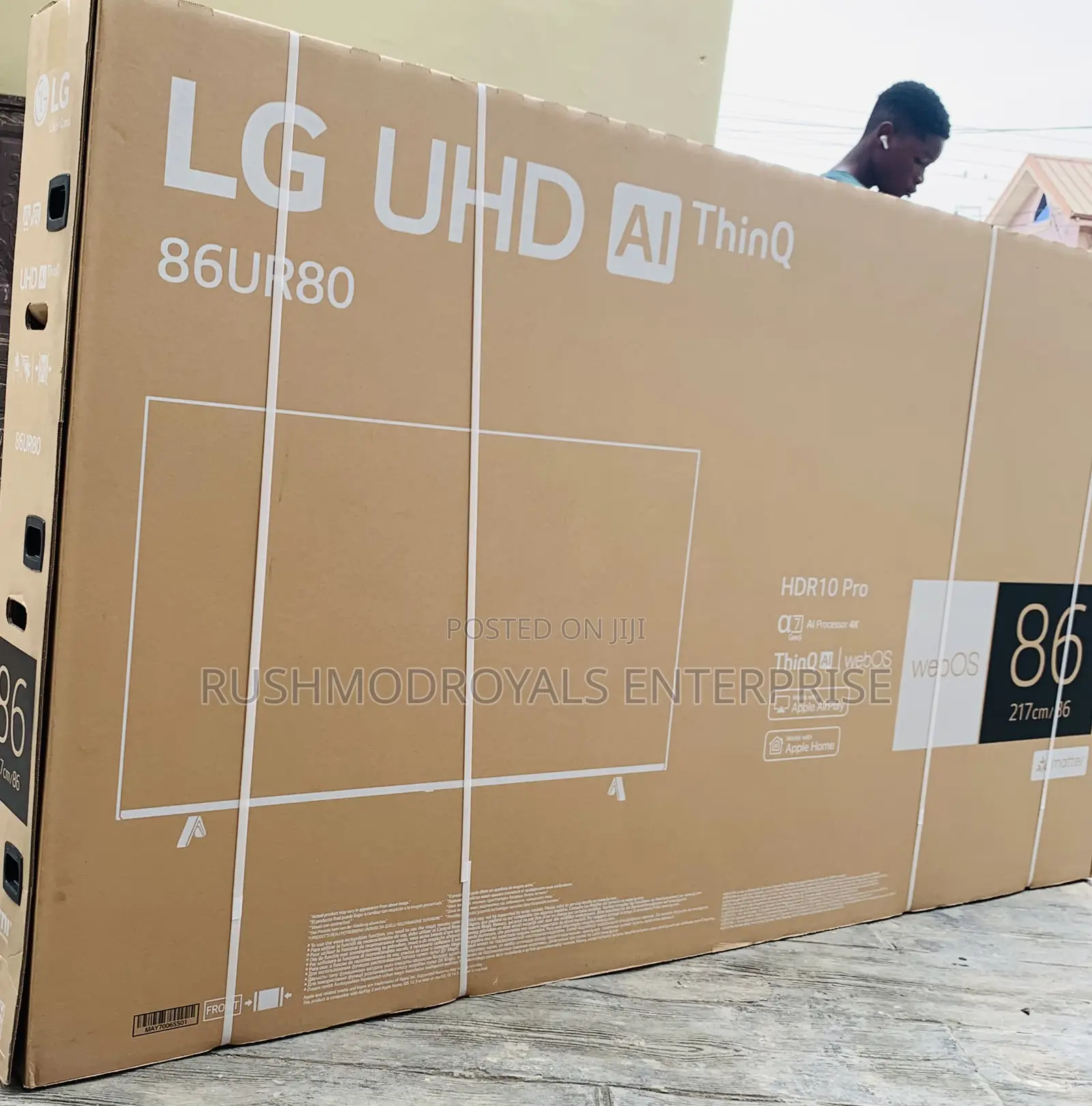 Lg 86” Uhd Smart Tv With Α7 Ai Processor for Immersive Entertainment
