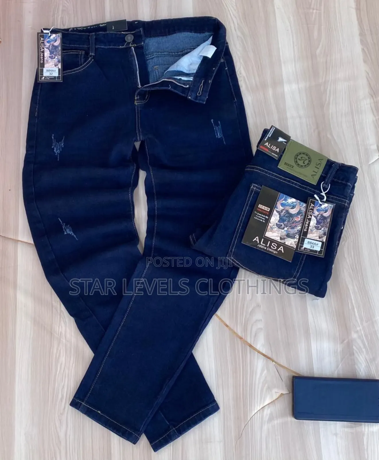 Blue and Blue Black Quality Jeans Trousers Available
