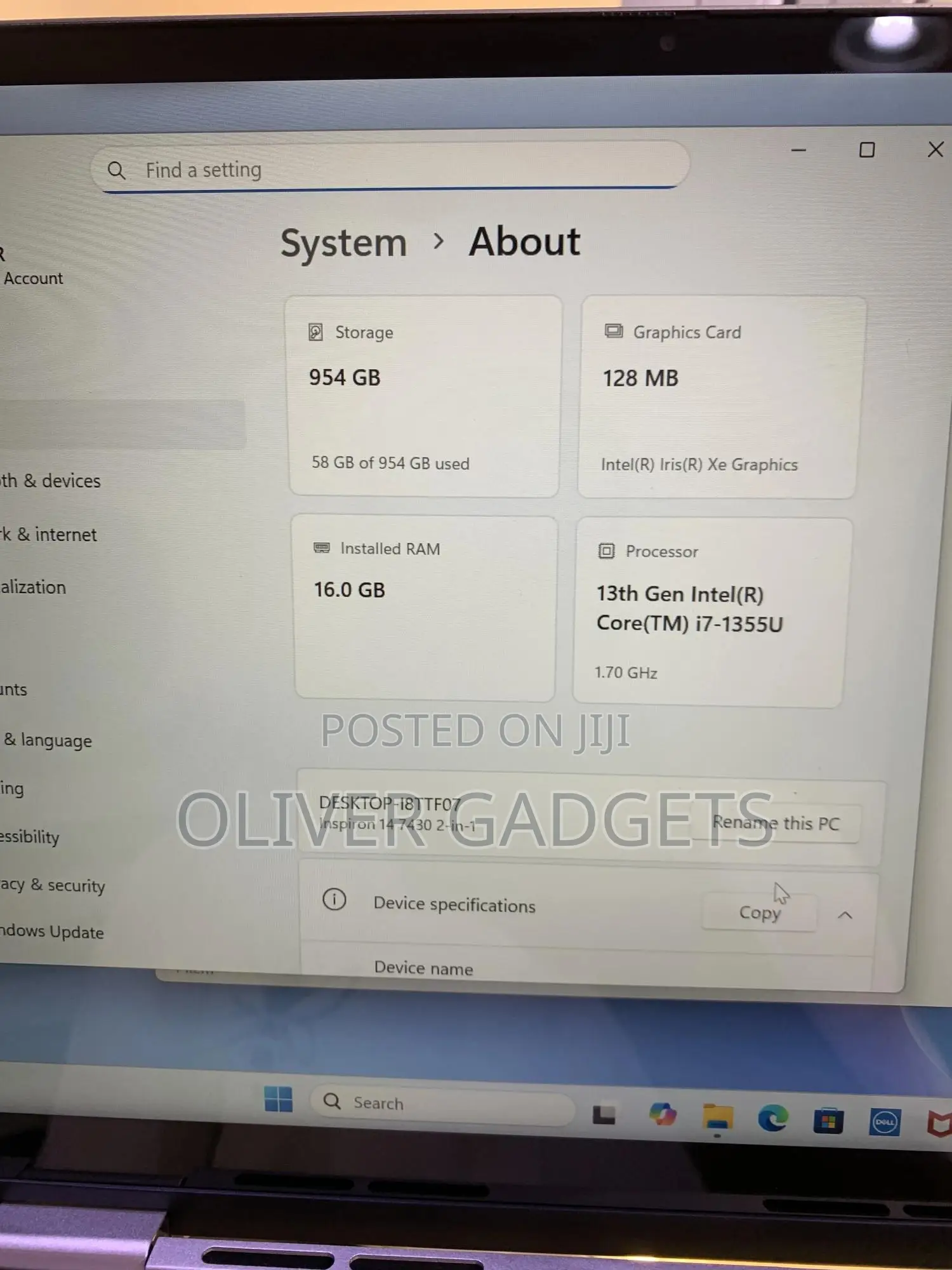 Laptop Dell Inspiron 14 16GB Intel Core i7 SSD 1T