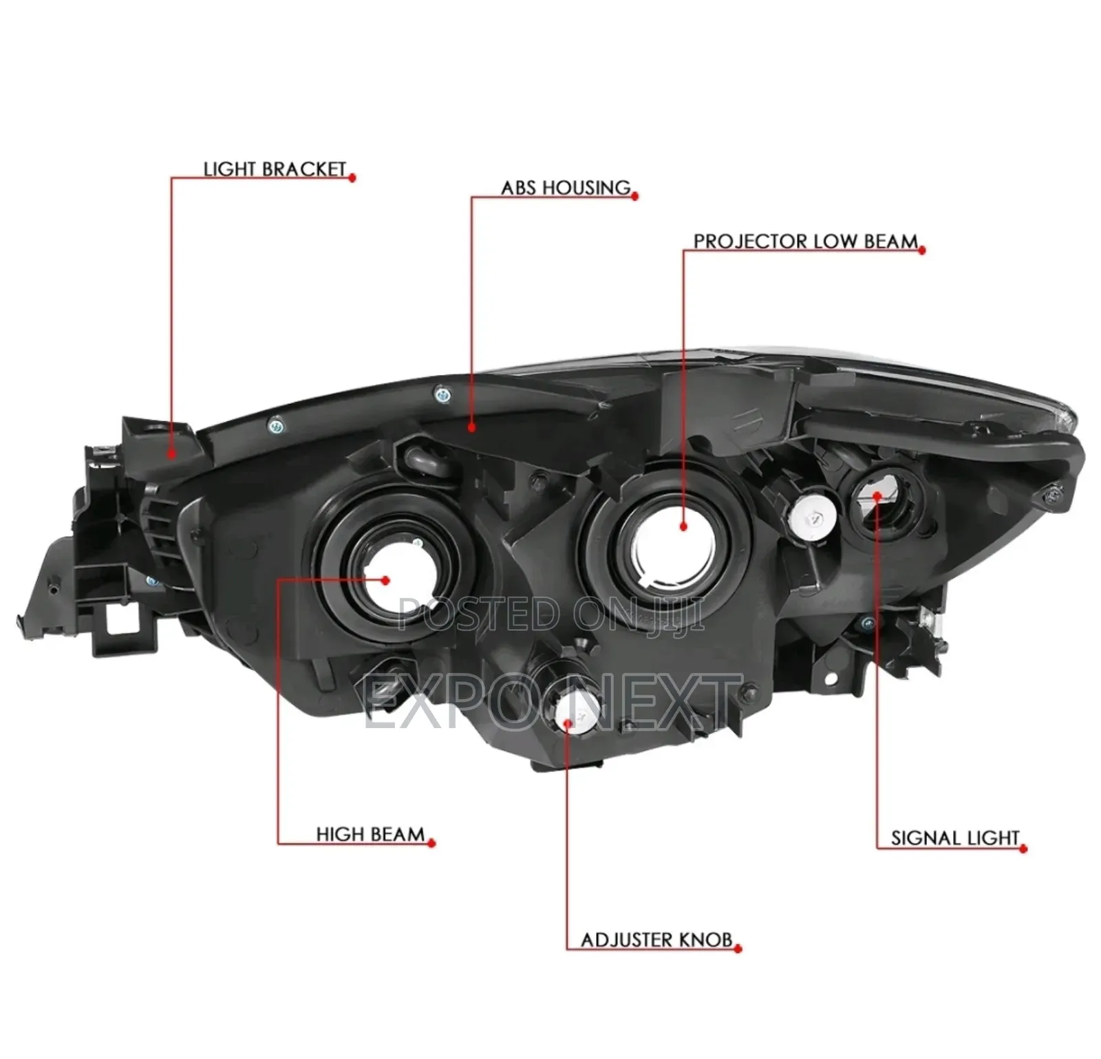 2013-2016 Mazda Cx5 Cx-5 Pair Style Projector Headlight  Chrome