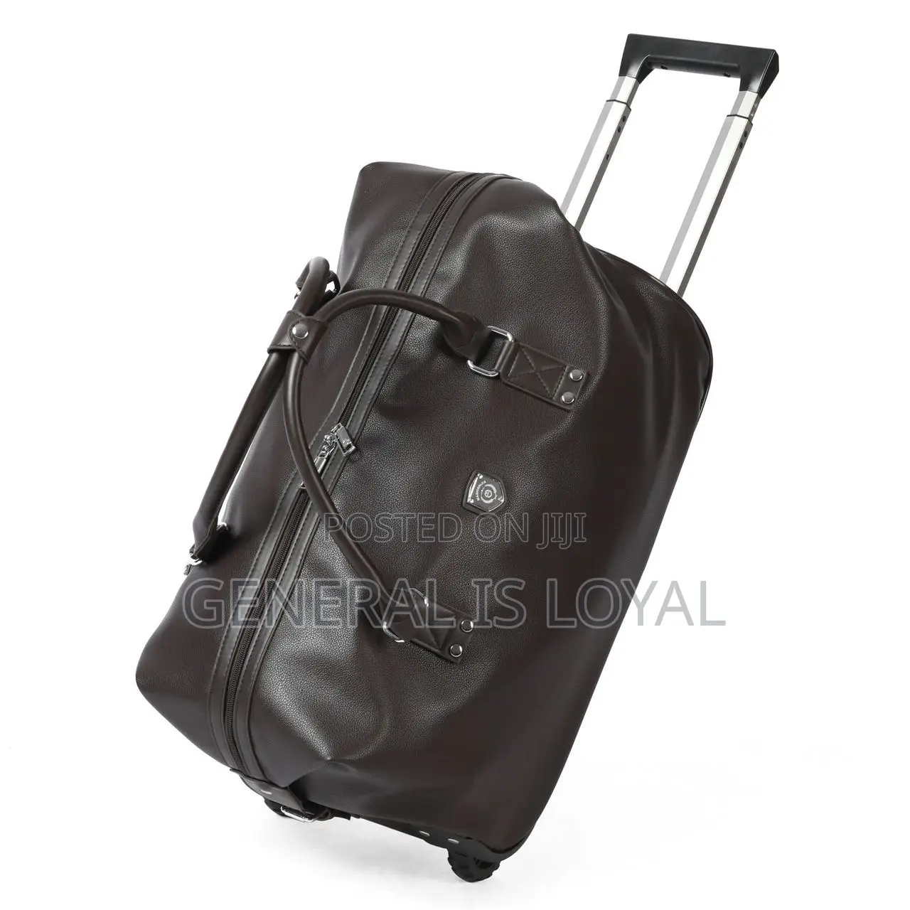Genuinely Leather Duffel Trolley Bag