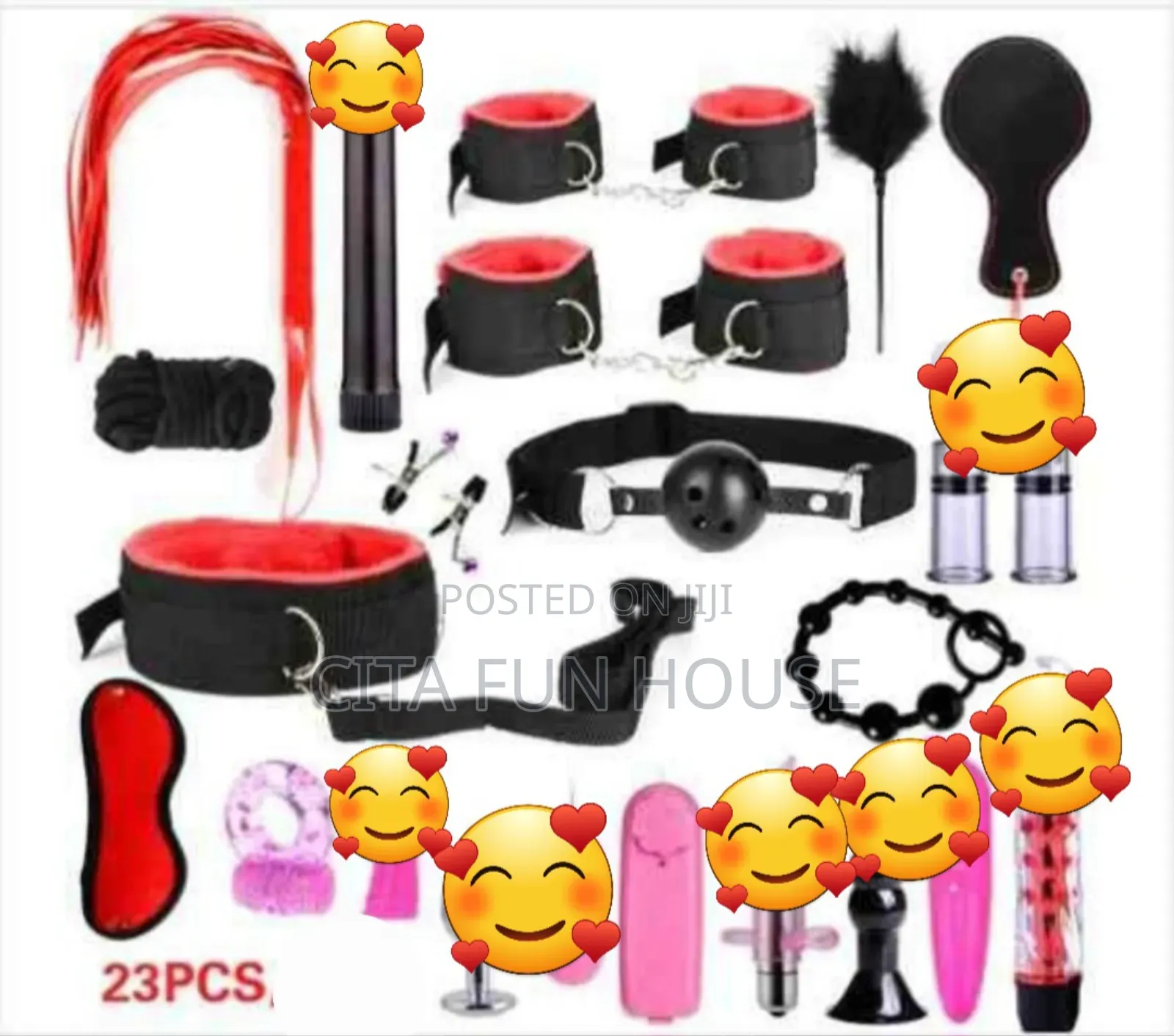 23pieces Set BDSM Sex Toy Webbing Plush Hand and Foot Cuff Bondage Kit