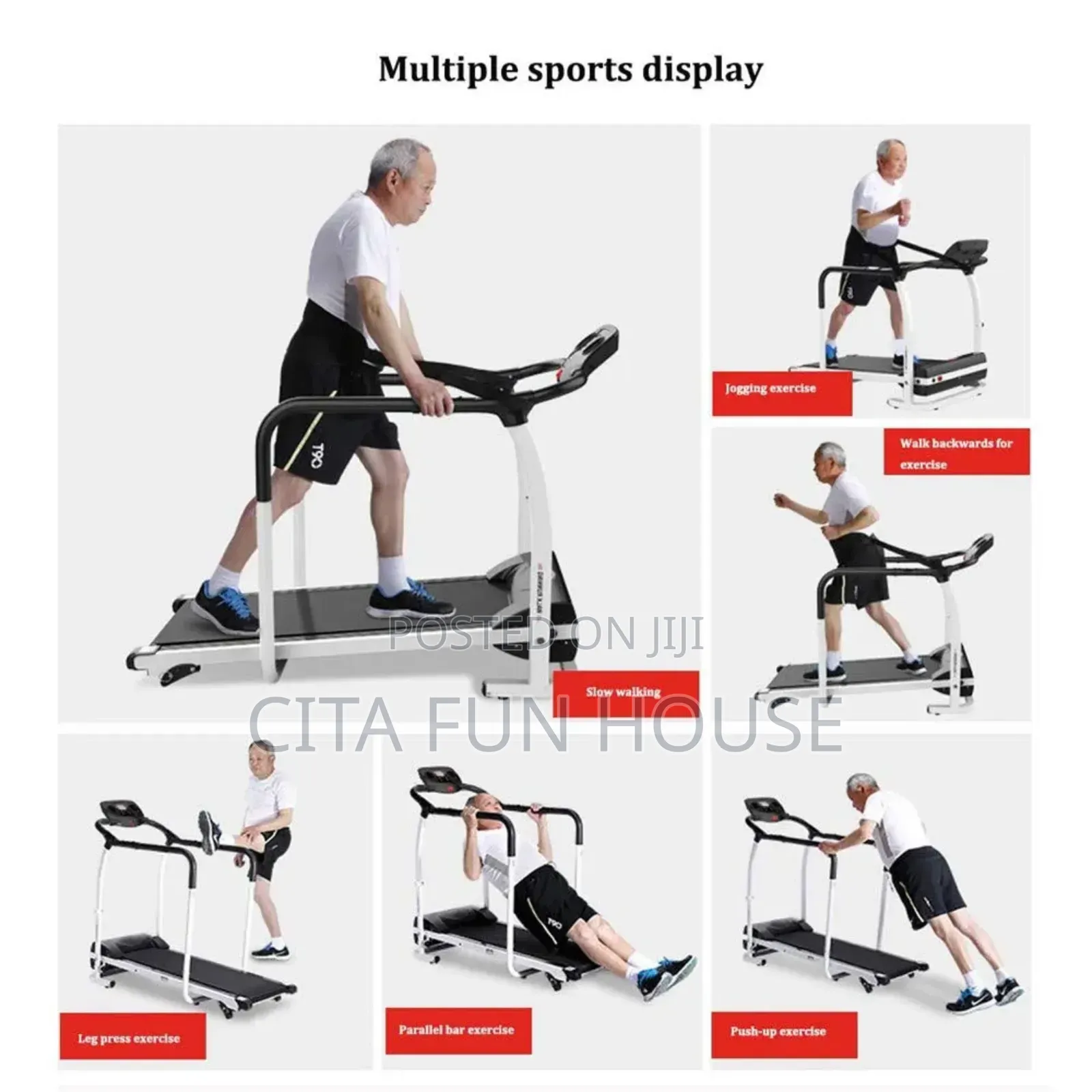 100kg Max Weight Foldable And Adjustable Treadmill