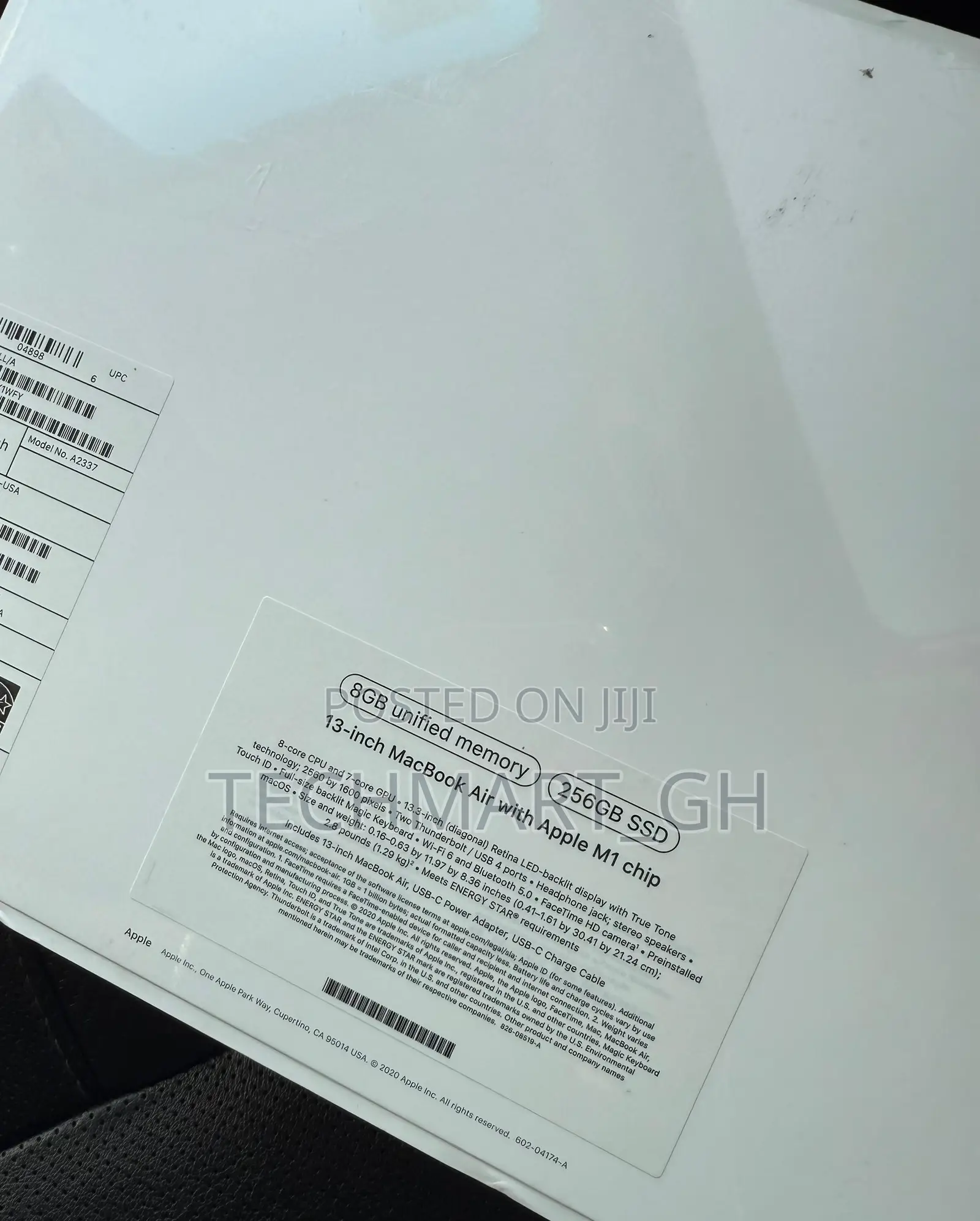 New Laptop Apple MacBook Air 2020 M1 8GB Apple M1 SSD 256GB