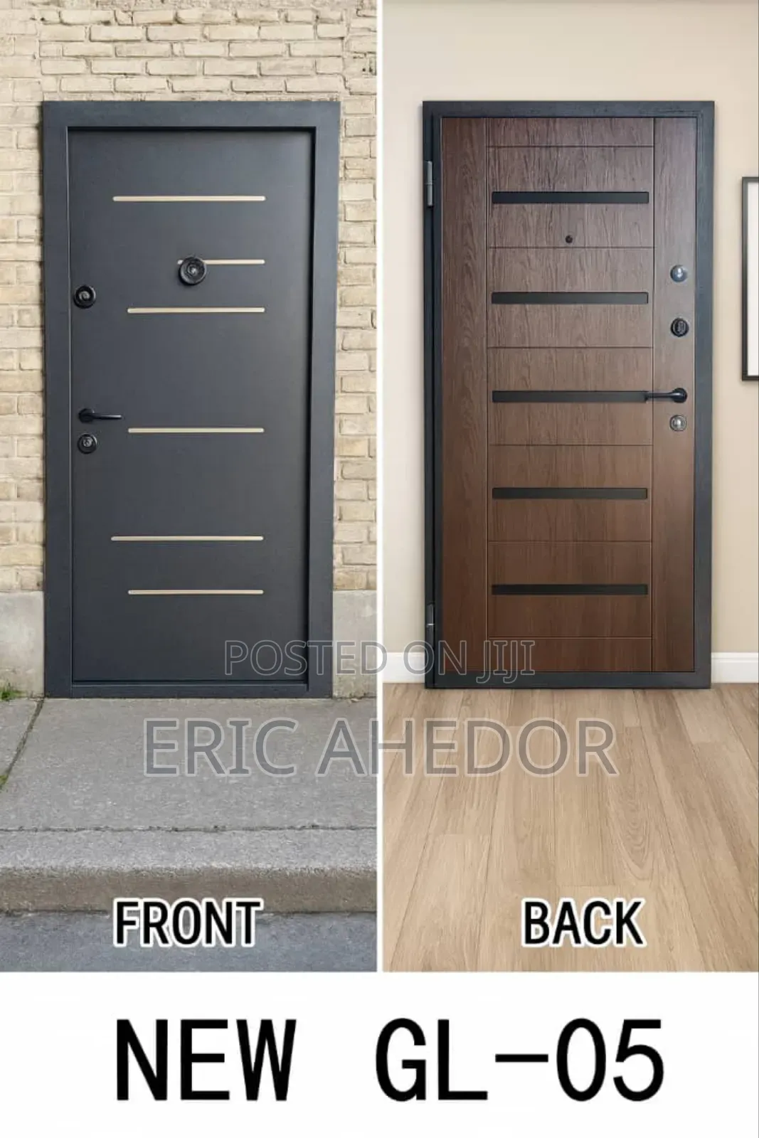 High Tech Double Locks Security Door and Accessories