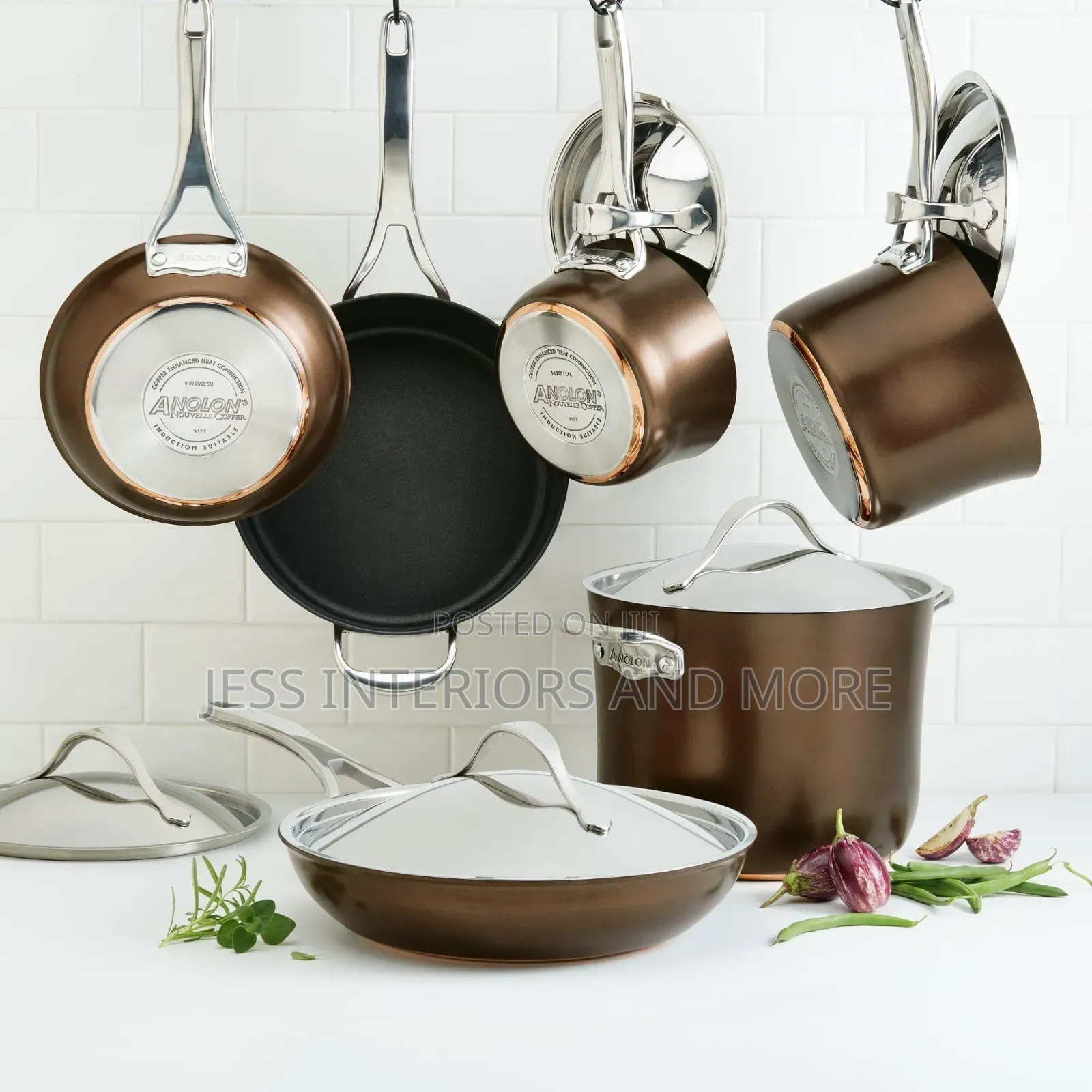 Anolon Copper Hard Anodized Nonstick Cookware Set