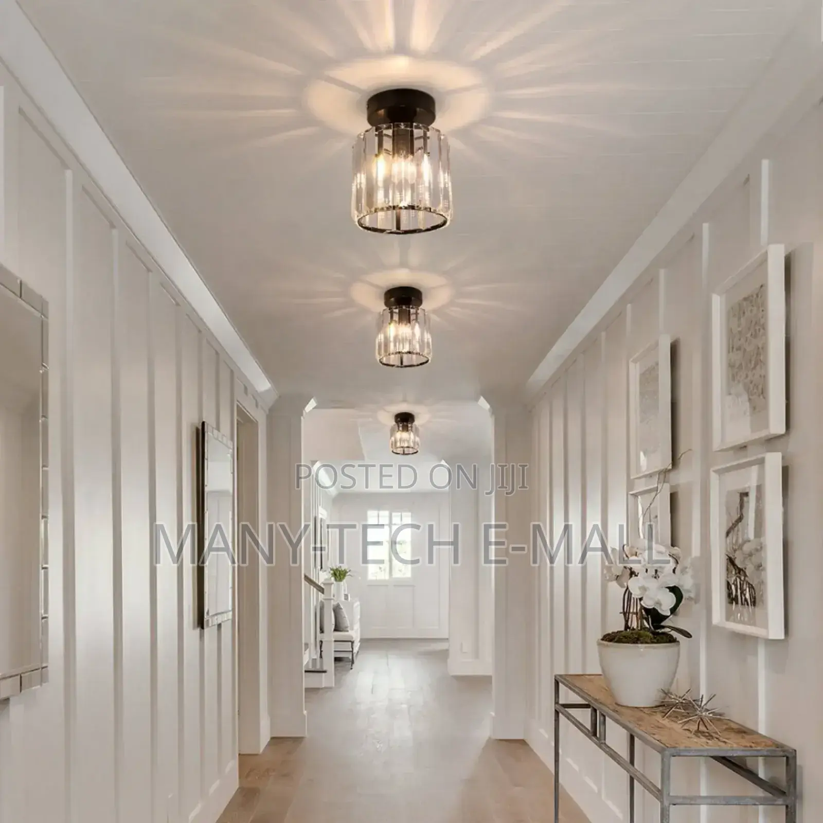 Round Crystal Ceiling Light
