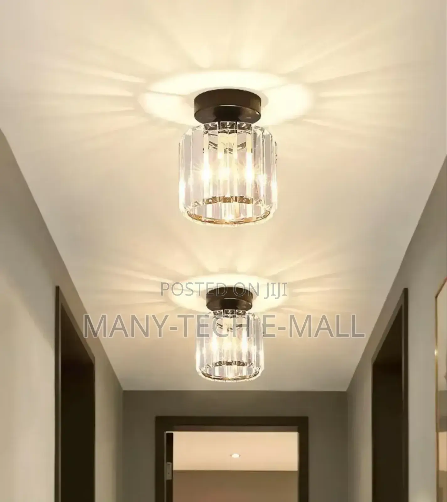 Round Crystal Ceiling Light