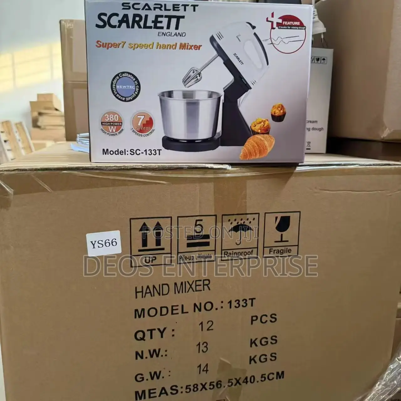 7 Speed Egg Beater Hand Held Electric Food Mixer