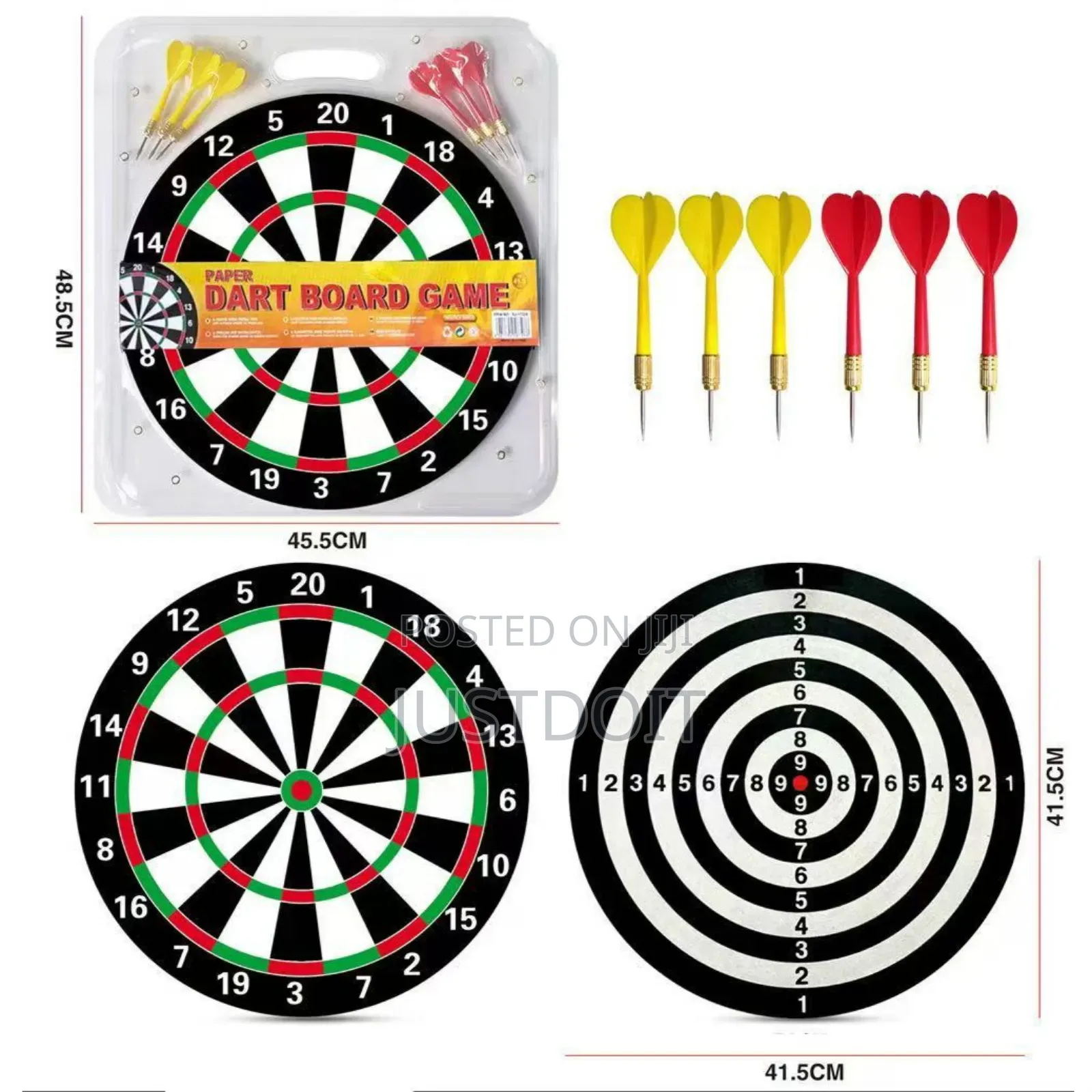 Classic Dart Board Set With 6 Darts