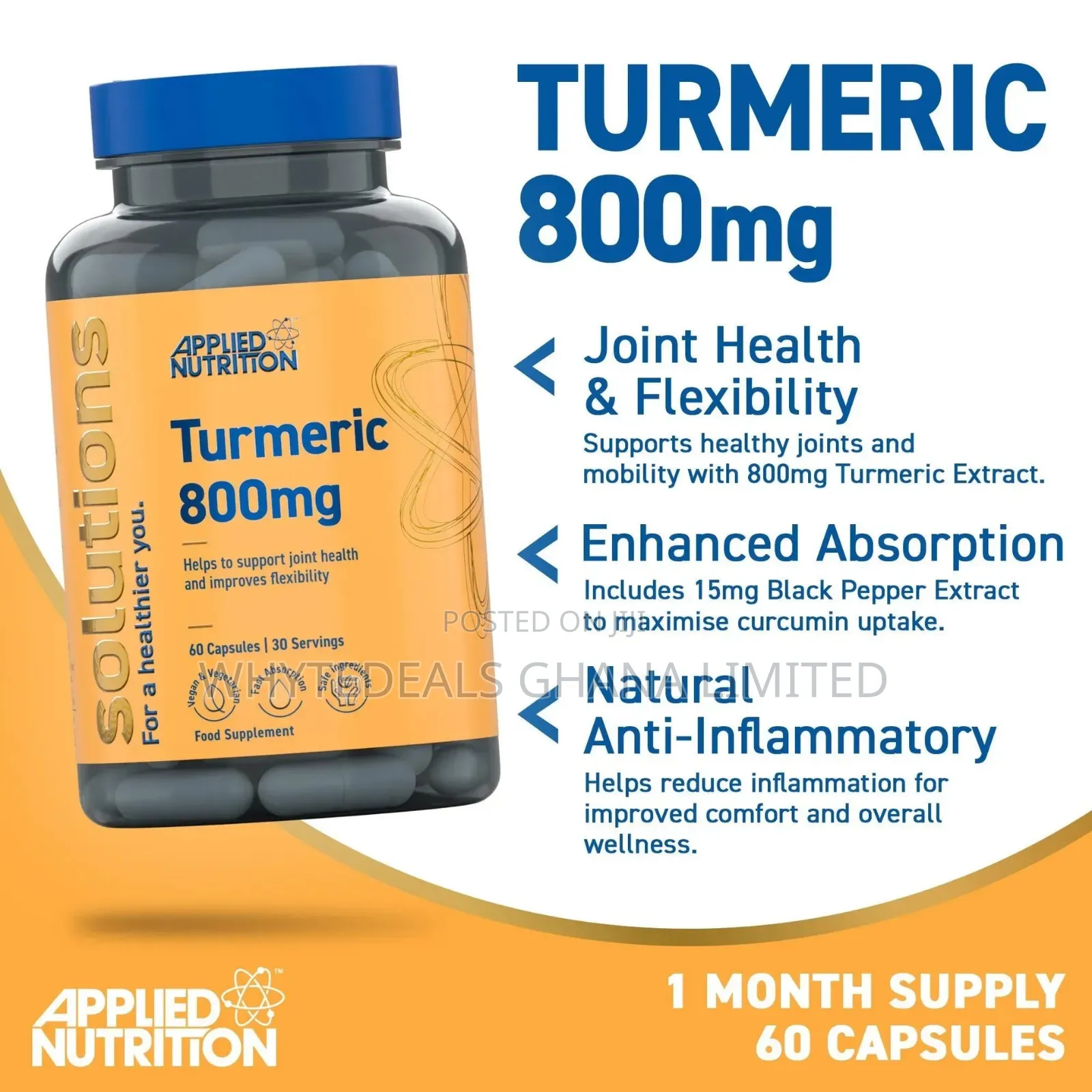 Natural Turmeric For Joint Health And Flexibility|Immune Support|800mg