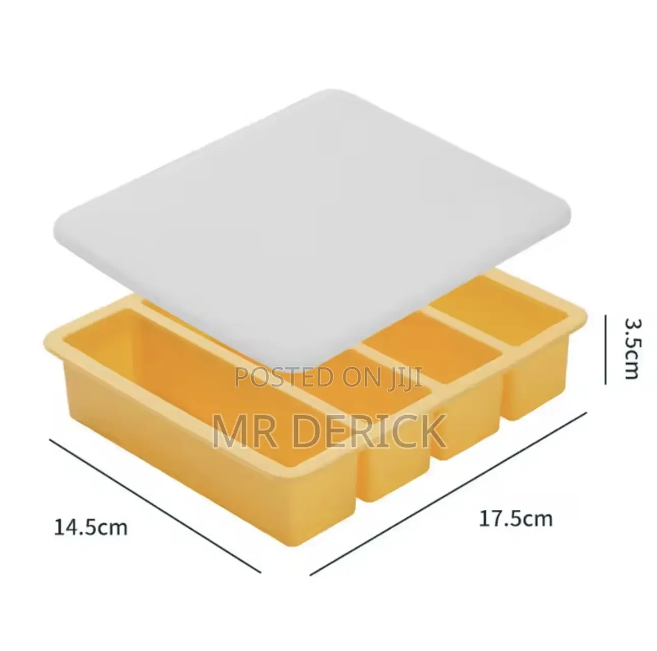 Silicone Mold Frozen Ice Cube Tray for 2 and 4cell Storage Container