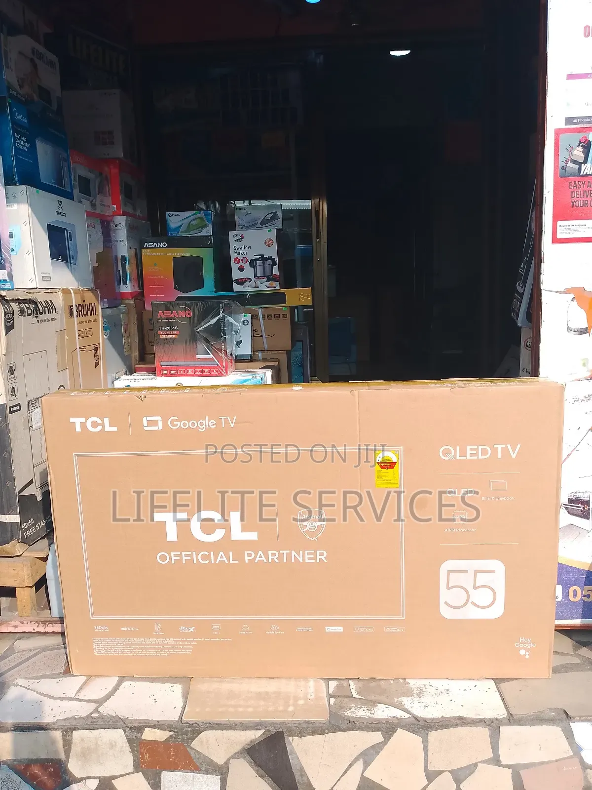 Sleek TCL 55" Tv Android Qled