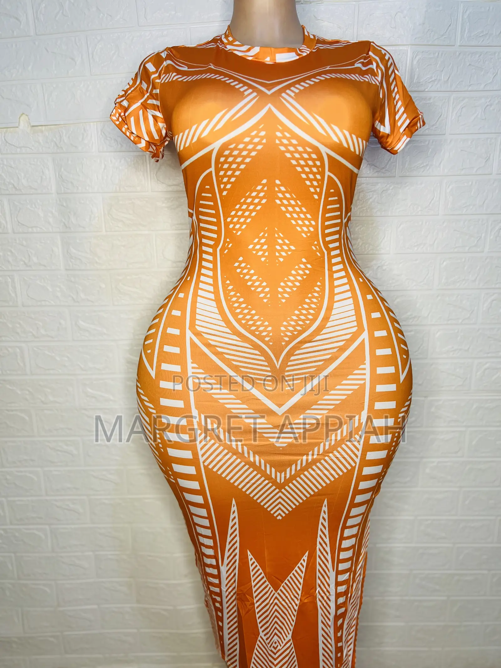Striped Design Bodycon Dress