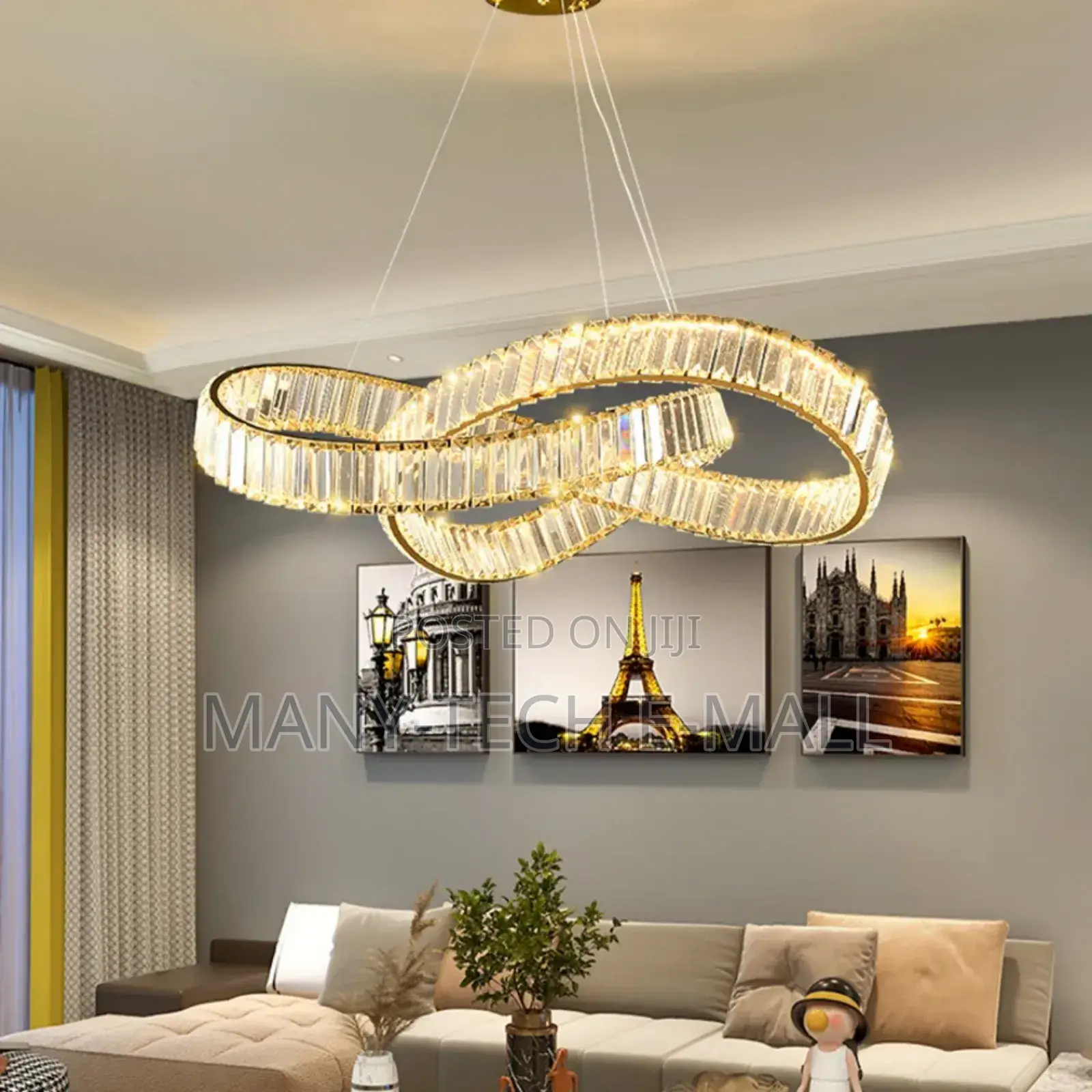 Led Luxurious Crystal Ceiling Chandelier