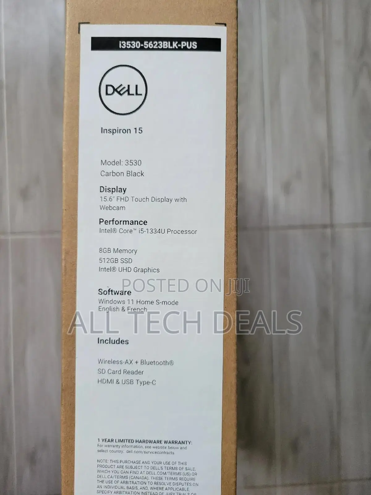 New Laptop Dell Inspiron 15 8GB Intel Core i5 SSD 512GB