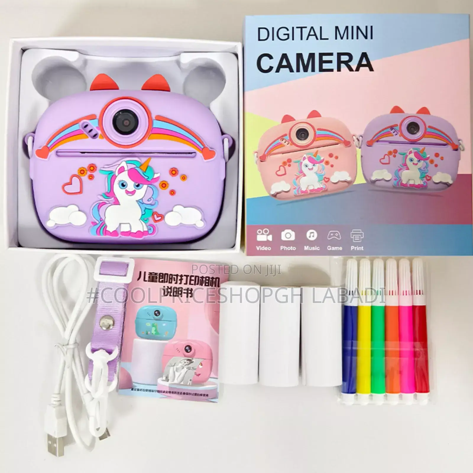 Kids Camera Instant Printer