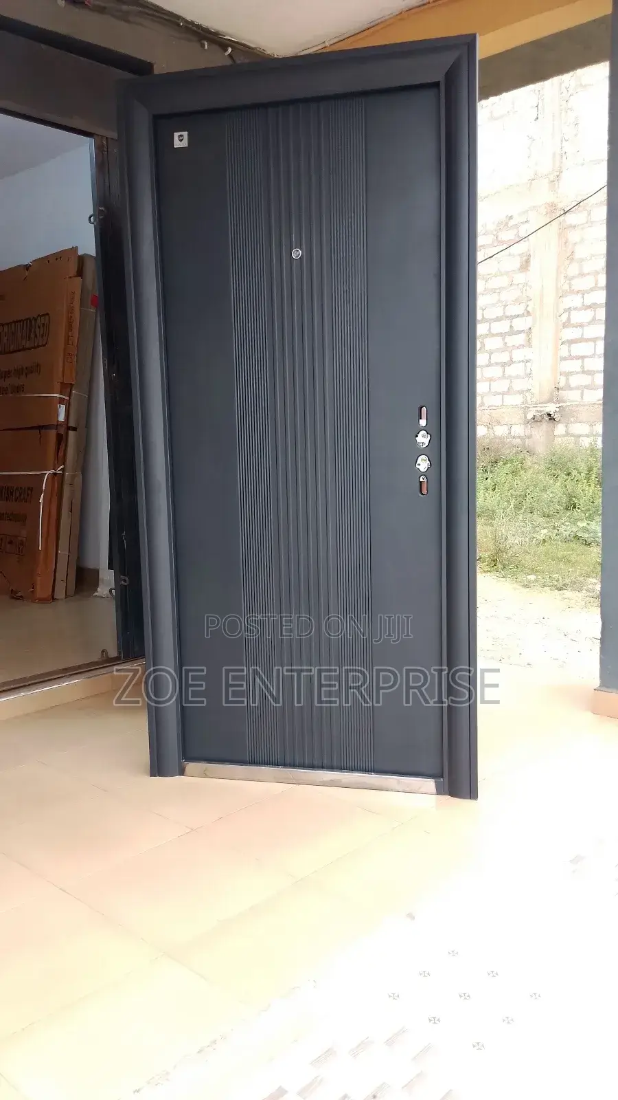 Dark Ash Full Metal Security Door Single