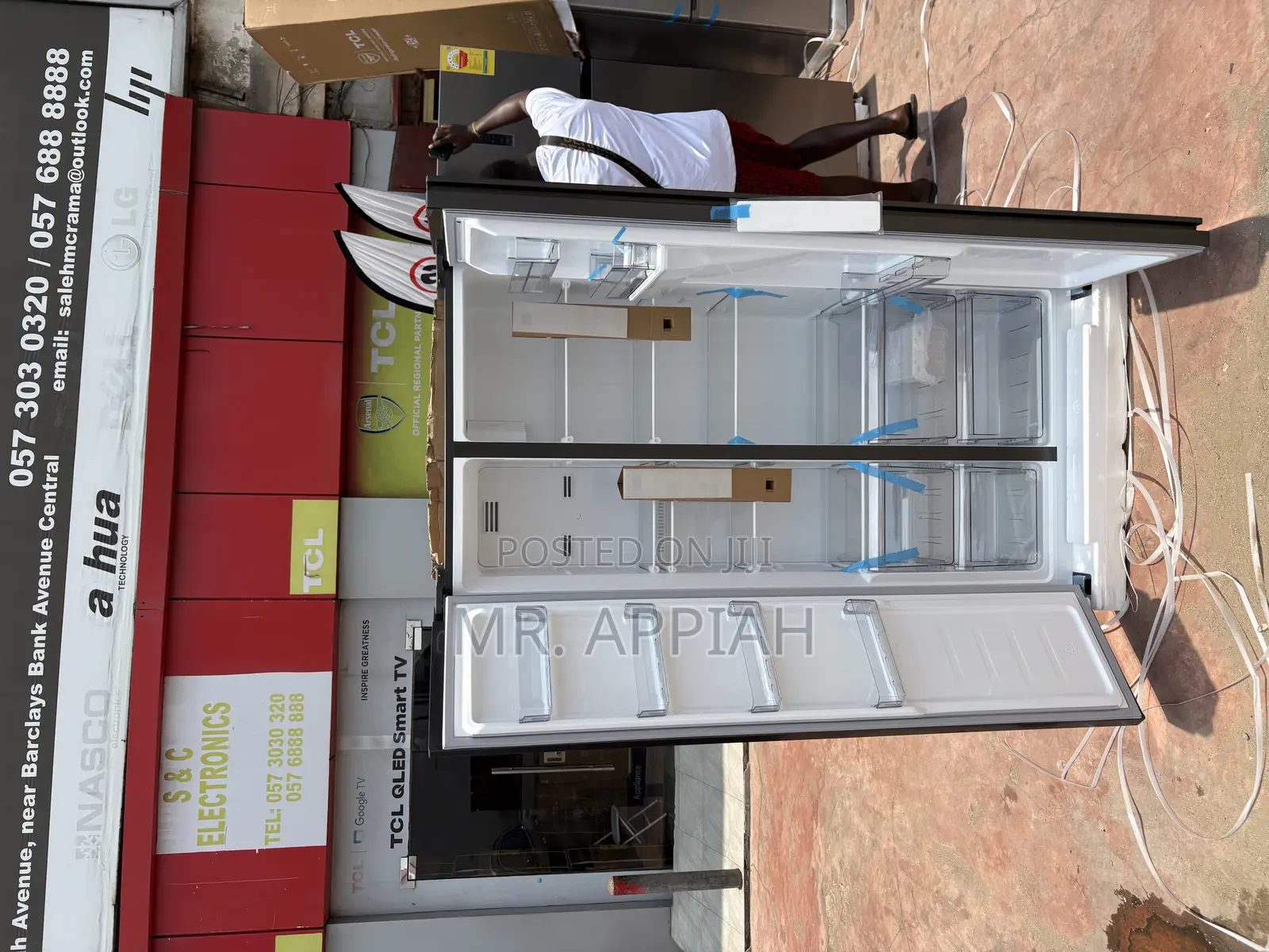 Fresh in Box TCL 439l Side by Side Electric Fridge (Gray)P575sbgwd