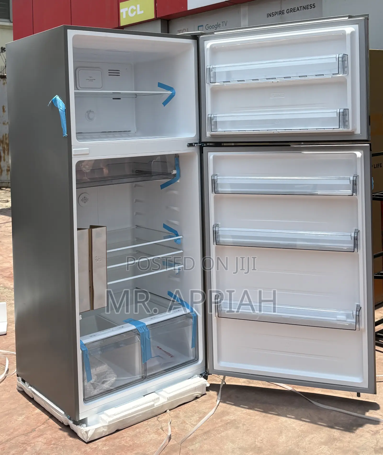 Classic Design TCL 413 Liters 2 Door Electric Fridge(Gray) P540tmgwd