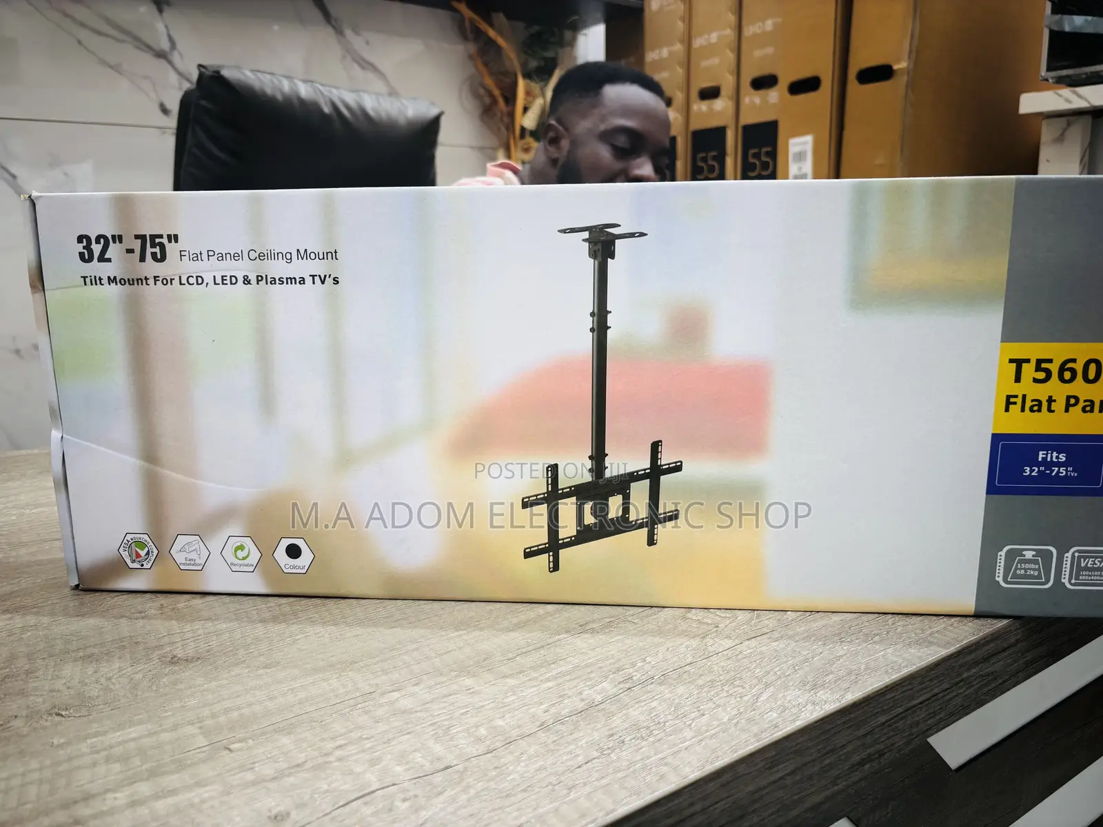 Heavy Duty Ceiling Wall Mount 32”-75”