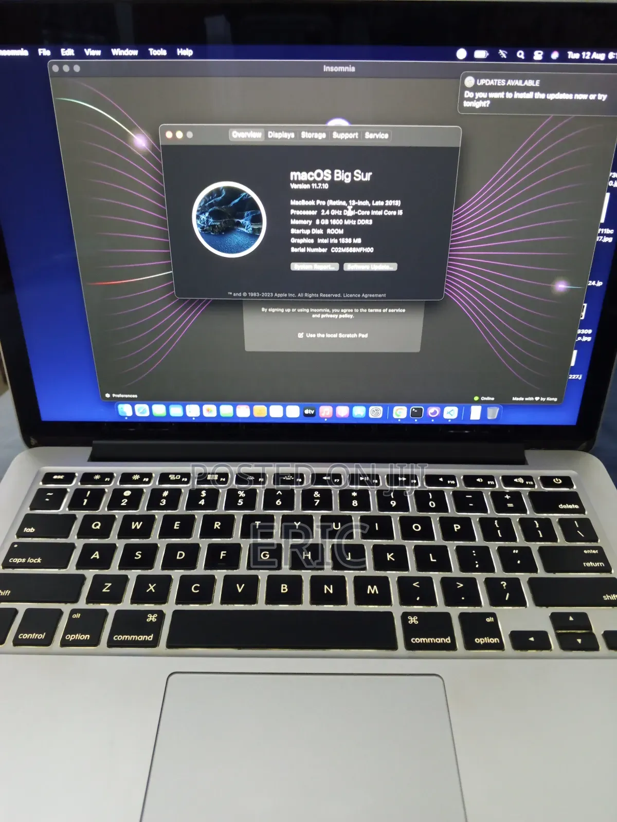Laptop Apple MacBook 2013 8GB Intel Core I5 SSD 128GB
