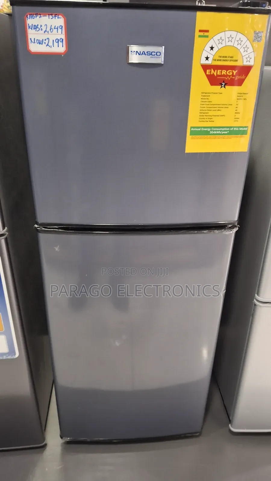Nasco 112ltrs Table Top Refrigerator Nasf2-13fl
