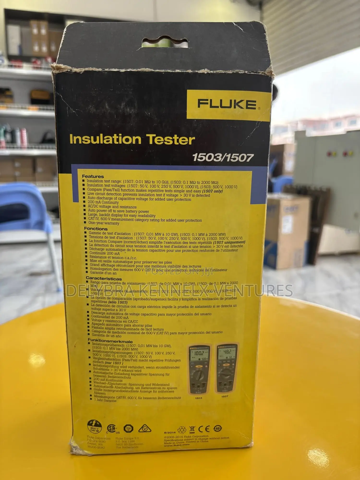 Fluke 1503 Insulation Resistance Meter