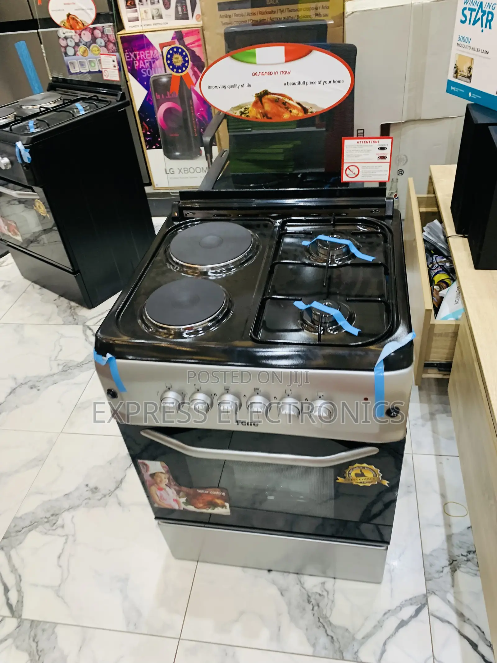 Highly Recommended Ferre Gas Electric Cooker Oven Rotisserie 60/60