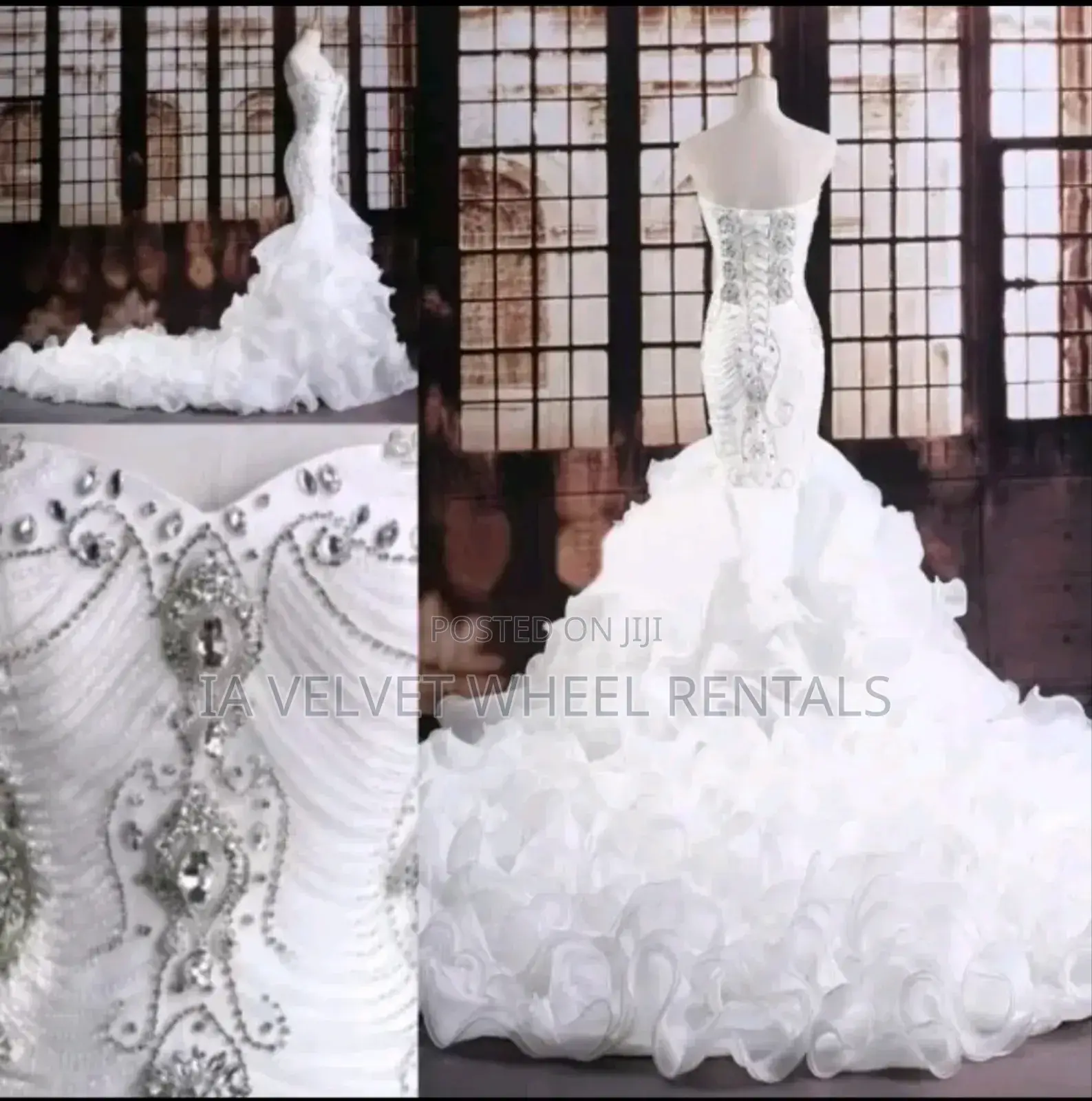 Luxury Crystal Wedding Gown Lace. Straight From Usa.