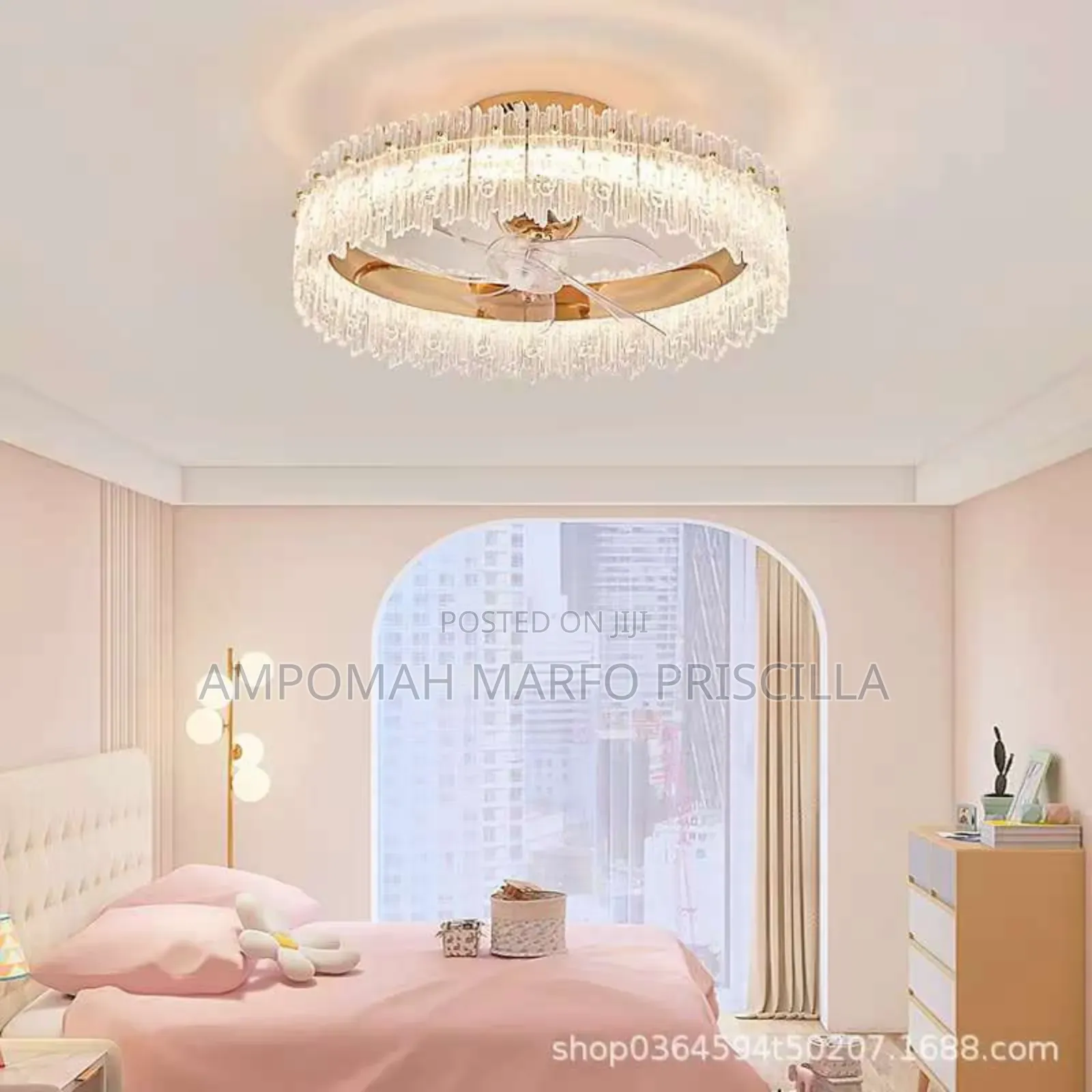 Chandelier Ceiling Light With Inbuilt Fan