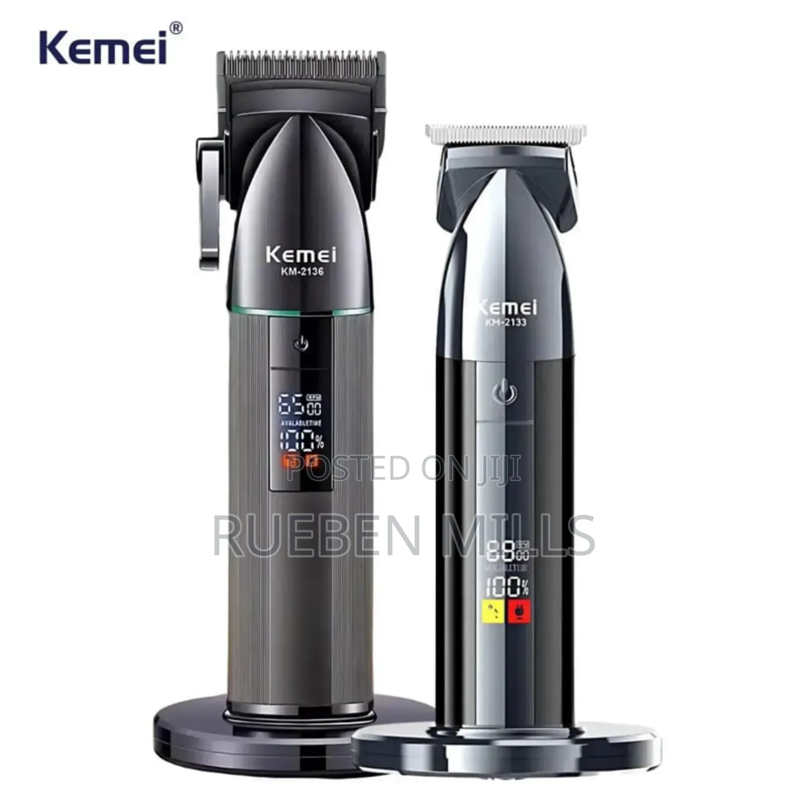 Black Two In One 2 In 1 Combo Kemei Haircut Barbering Skin Machine