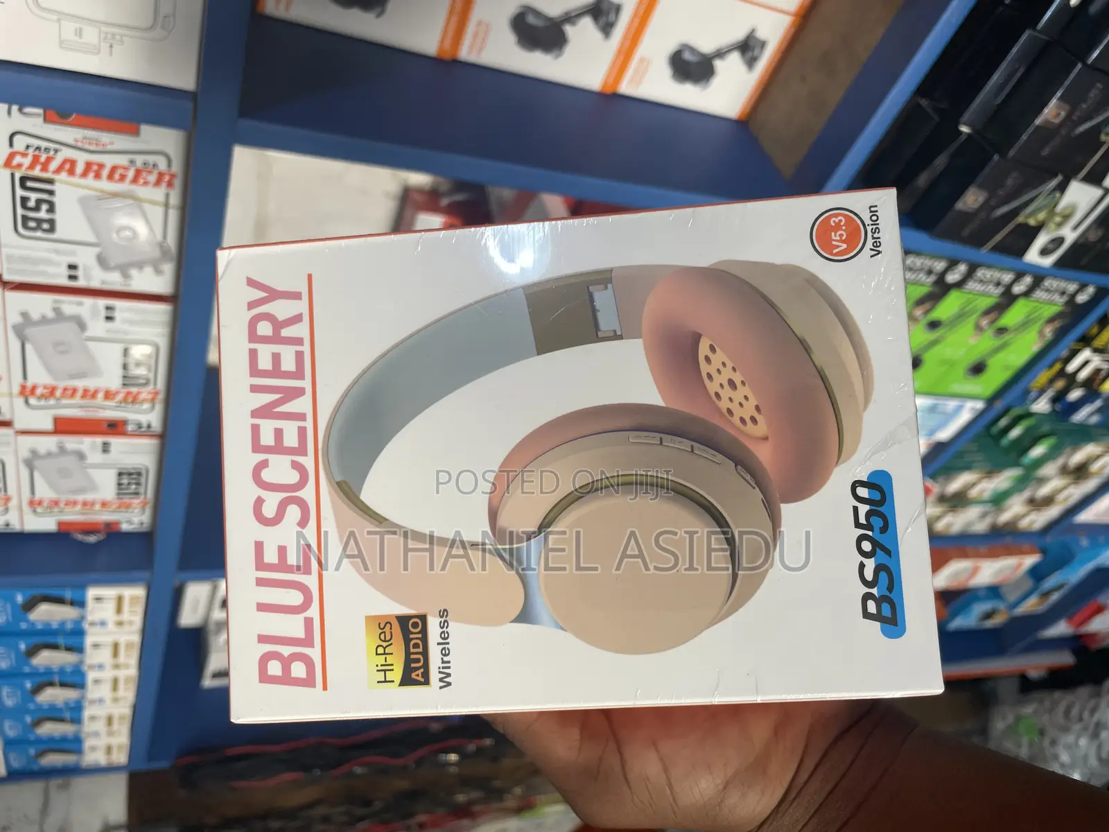 "Blue Scenery Hi-Res Audio Wireless Bs950 V5.3 Version" Headphones.