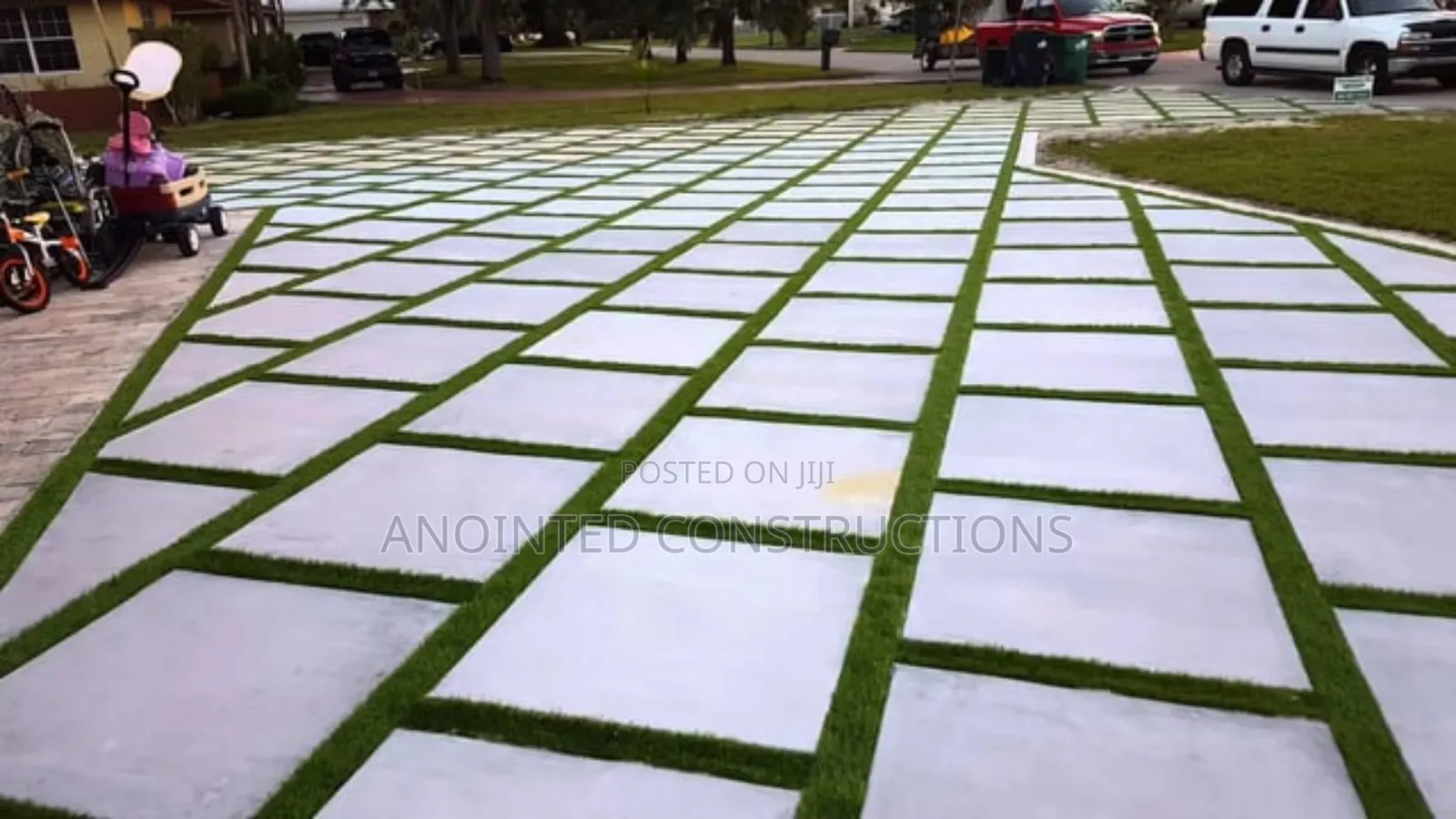 Quality Concrete Slabs and Astroturf Landscape
