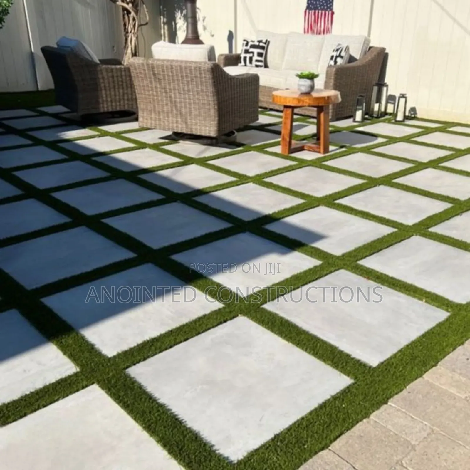 Quality Concrete Slabs and Astroturf Landscape