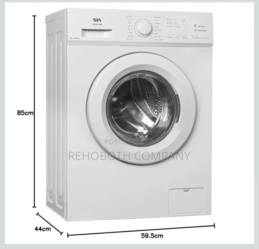 Sia 6kg 1000rpm Washing Machine With 9 Preset Programs White Swm6100w