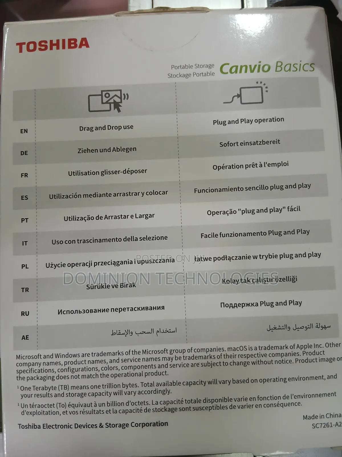 Toshiba 4tb Canvio Basics External Hdd