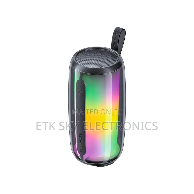 Promate High Fidelity Rgb Wireless Bt 5.3 Speaker, Tower Design