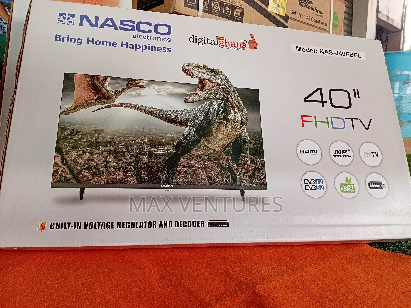 Home Happiness Nasco 40" Tv Digital Satellite 40" Frameless Slim Tv