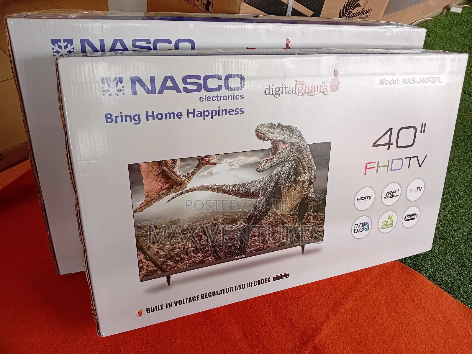 Home Happiness Nasco 40" Tv Digital Satellite 40" Frameless Slim Tv