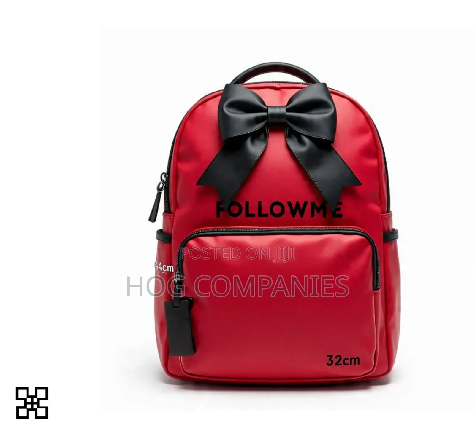 Followme Red Bow Kids Backpack School Bag