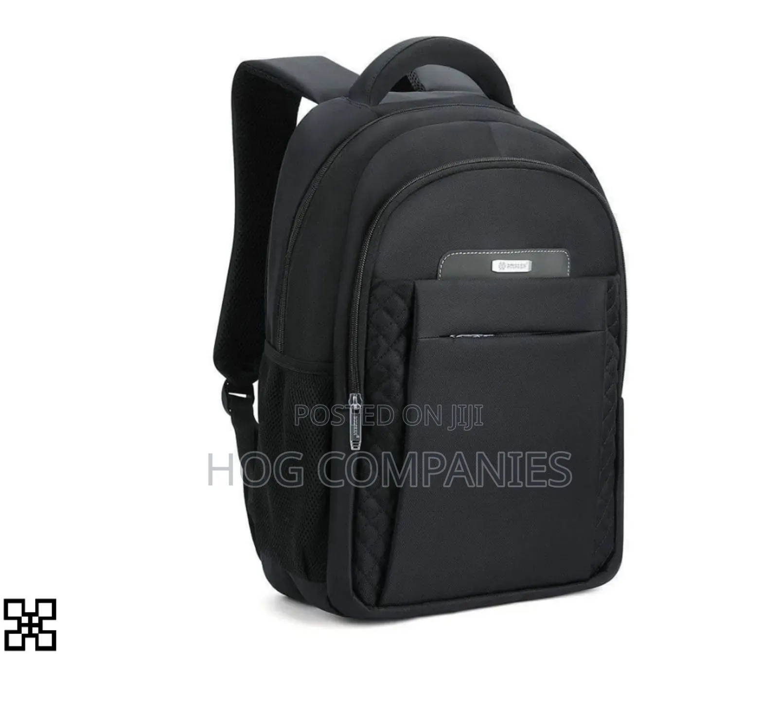 Sleek Black Backpack Laptop Travel School Bag